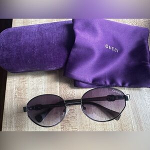 Authentic Rare GUCCI Oval Gradient Sunglasses with case and dust bag